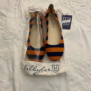 Lillybee special edition University Sz 9 flats. Auburn University. Brand New